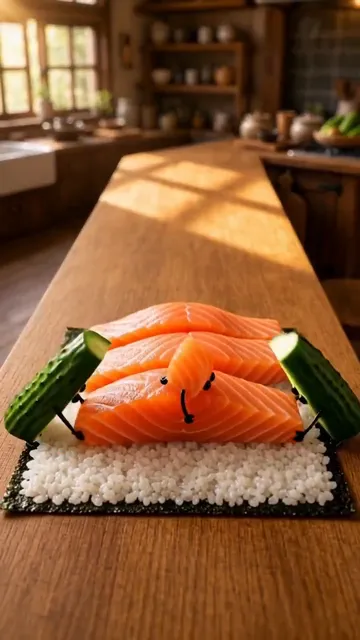 Salmon tumbles into place