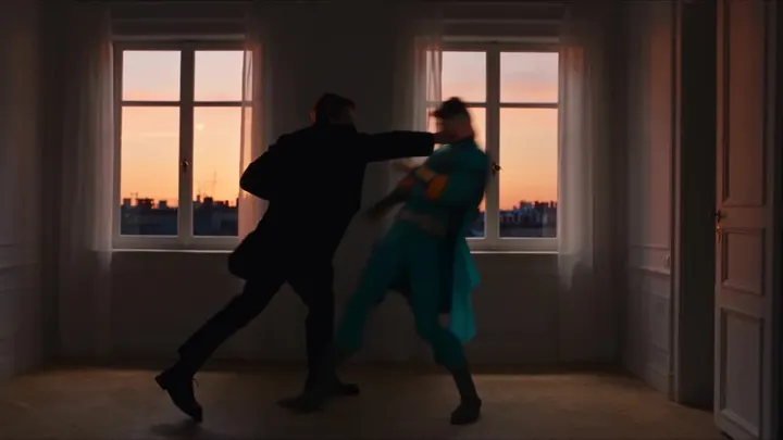 Still from the result video: One-Take Through Six Rooms