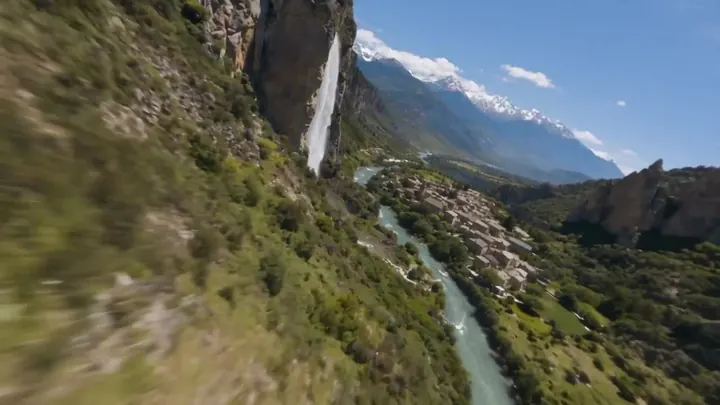Still from the result video: First-Person FPV Drone Flight