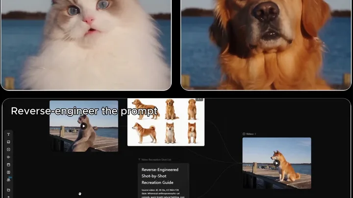 Still from the result video: Reverse-Engineer Any AI Video Into a Shot-by-Shot Prompt