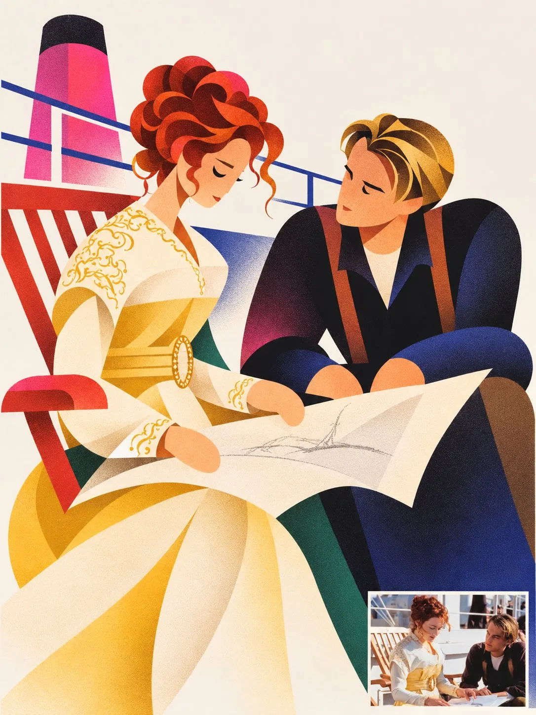 The result image: Grain Art Editorial Poster